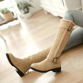 Warm Knee High Snow Boots Winter Fur Lined Riding Boots Oshnow
